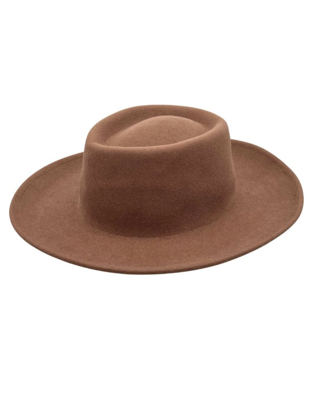 Gigi Pip Brown Australian Wool Wide Brim Womens Girls 53 Youth Hat S/M Adj Band - Picture 5 of 16